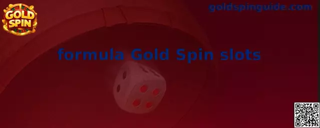 Pantalla ilustrativa de formula Gold Spin slots con carretes, símbolos y controles de giro