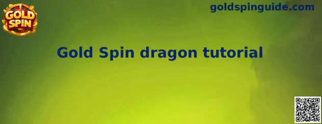 Interfaz ilustrativa de Gold Spin dragon tutorial con símbolos de dragón dorado